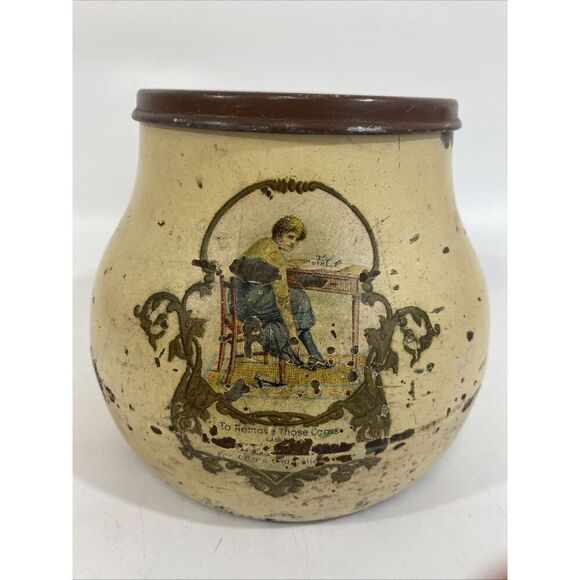 Old 1900 Gets-It Corn Remover Tin Canister Medical Quack Advertising Art Nouveau - Picture 4 of 16